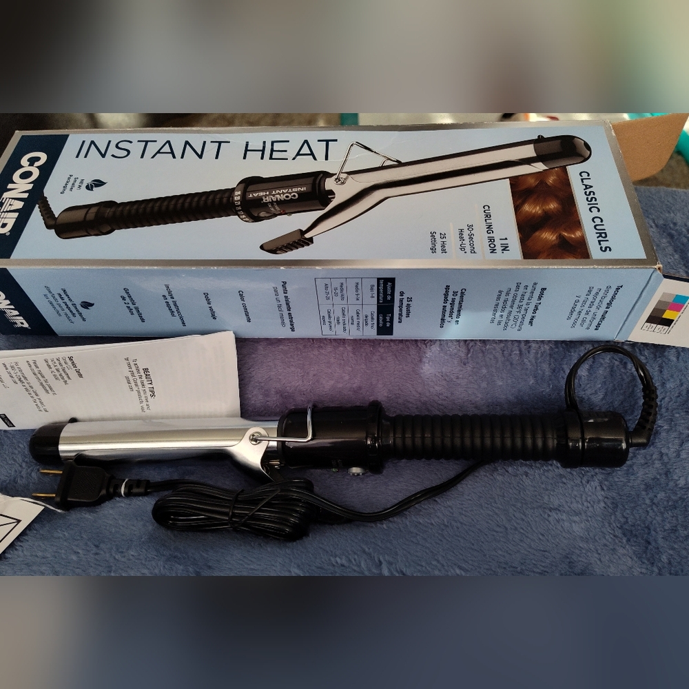 NWT! Conair Instant Heat 1" Curling Iron